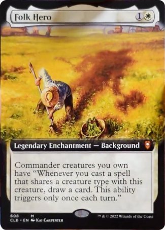 Folk Hero (Extended Art) [Commander Legends: Battle for Baldur's Gate] | Fandemonia Ltd