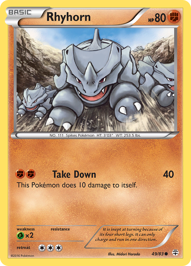 Rhyhorn (49/83) [XY: Generations] | Fandemonia Ltd