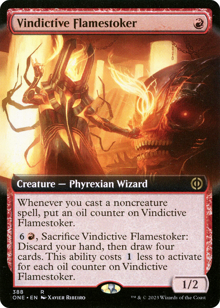 Vindictive Flamestoker (Extended Art) [Phyrexia: All Will Be One] | Fandemonia Ltd