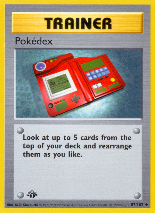 Pokedex (87/102) (Shadowless) [Base Set 1st Edition] | Fandemonia Ltd