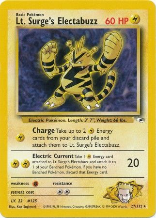 Lt. Surge's Electabuzz (27/132) [Gym Heroes Unlimited] | Fandemonia Ltd