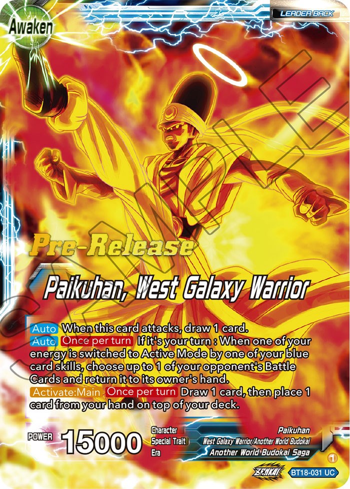 Paikuhan // Paikuhan, West Galaxy Warrior (BT18-031) [Dawn of the Z-Legends Prerelease Promos] | Fandemonia Ltd