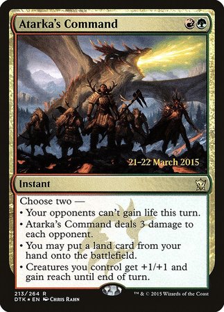 Atarka's Command [Dragons of Tarkir Promos] | Fandemonia Ltd