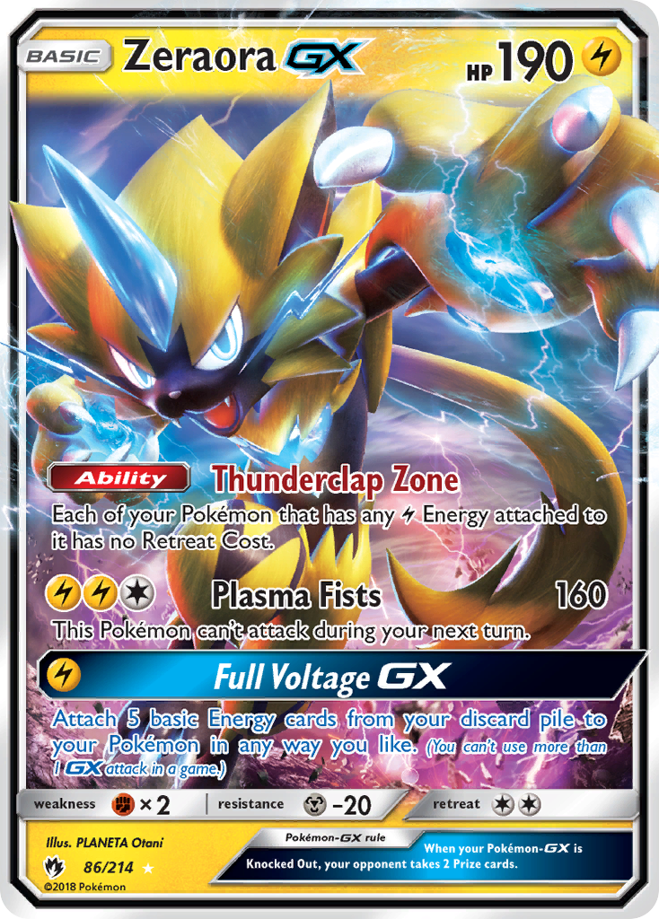 Zeraora GX (86/214) [Sun & Moon: Lost Thunder] | Fandemonia Ltd