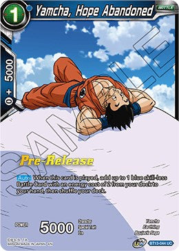 Yamcha, Hope Abandoned (BT13-044) [Supreme Rivalry Prerelease Promos] | Fandemonia Ltd