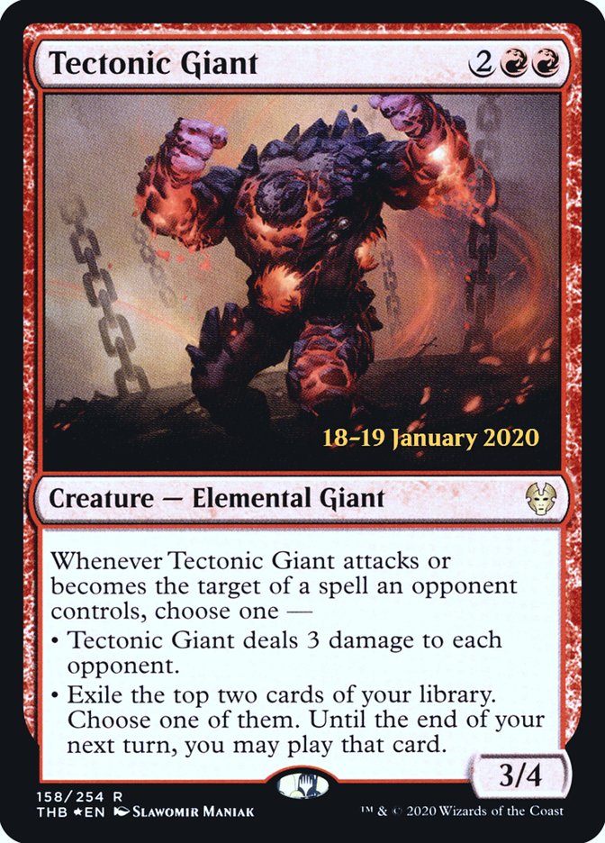 Tectonic Giant [Theros Beyond Death Prerelease Promos] | Fandemonia Ltd