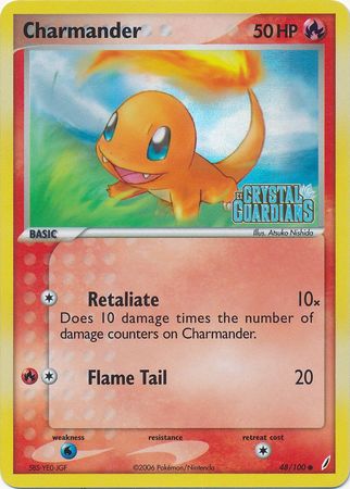 Charmander (48/100) (Stamped) [EX: Crystal Guardians] | Fandemonia Ltd