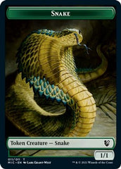 Spirit // Snake Double-sided Token [Innistrad: Midnight Hunt Commander] | Fandemonia Ltd