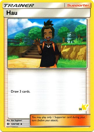 Hau (120/149) (Pikachu Stamp #33) [Battle Academy 2020] | Fandemonia Ltd