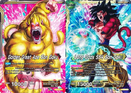 Golden Great Ape Son Goku // Long Odds SS4 Son Goku (SD5-01) [Oversized Cards] | Fandemonia Ltd