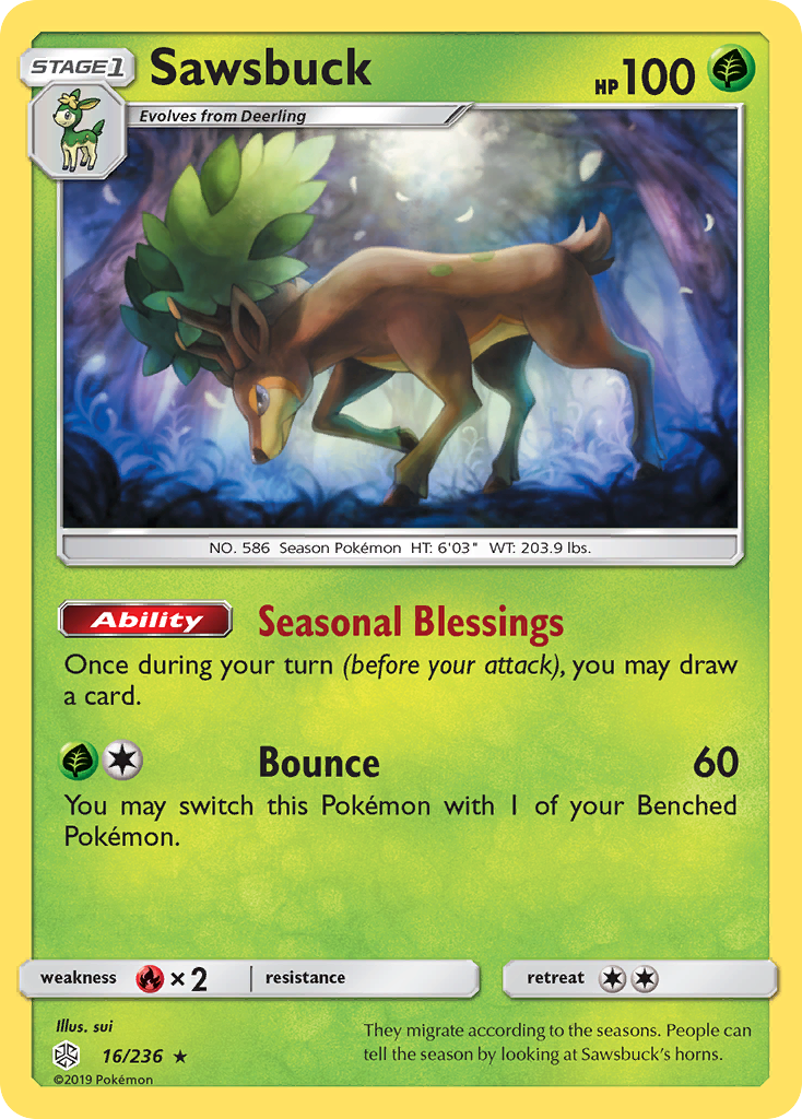 Sawsbuck (16/236) [Sun & Moon: Cosmic Eclipse] | Fandemonia Ltd