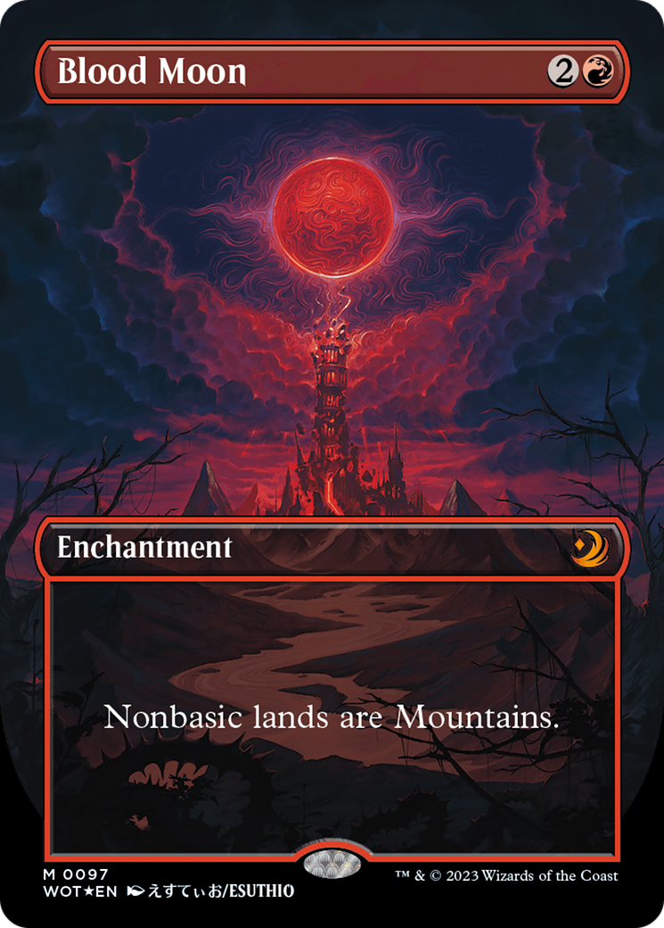 Blood Moon (Anime Borderless) (Confetti Foil) [Wilds of Eldraine: Enchanting Tales] | Fandemonia Ltd