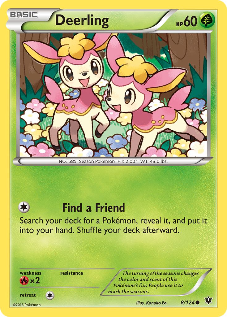 Deerling (8/124) [XY: Fates Collide] | Fandemonia Ltd