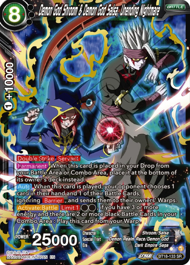 Demon God Shroom & Demon God Salsa, Unending Nightmare (BT18-133) [Dawn of the Z-Legends] | Fandemonia Ltd