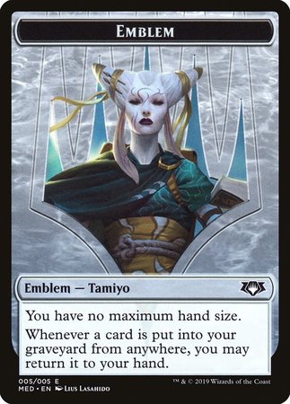 Emblem - Tamiyo, the Moon Sage [Mythic Edition Tokens] | Fandemonia Ltd