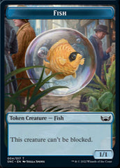 Clue // Fish Double-sided Token [Streets of New Capenna Commander Tokens] | Fandemonia Ltd