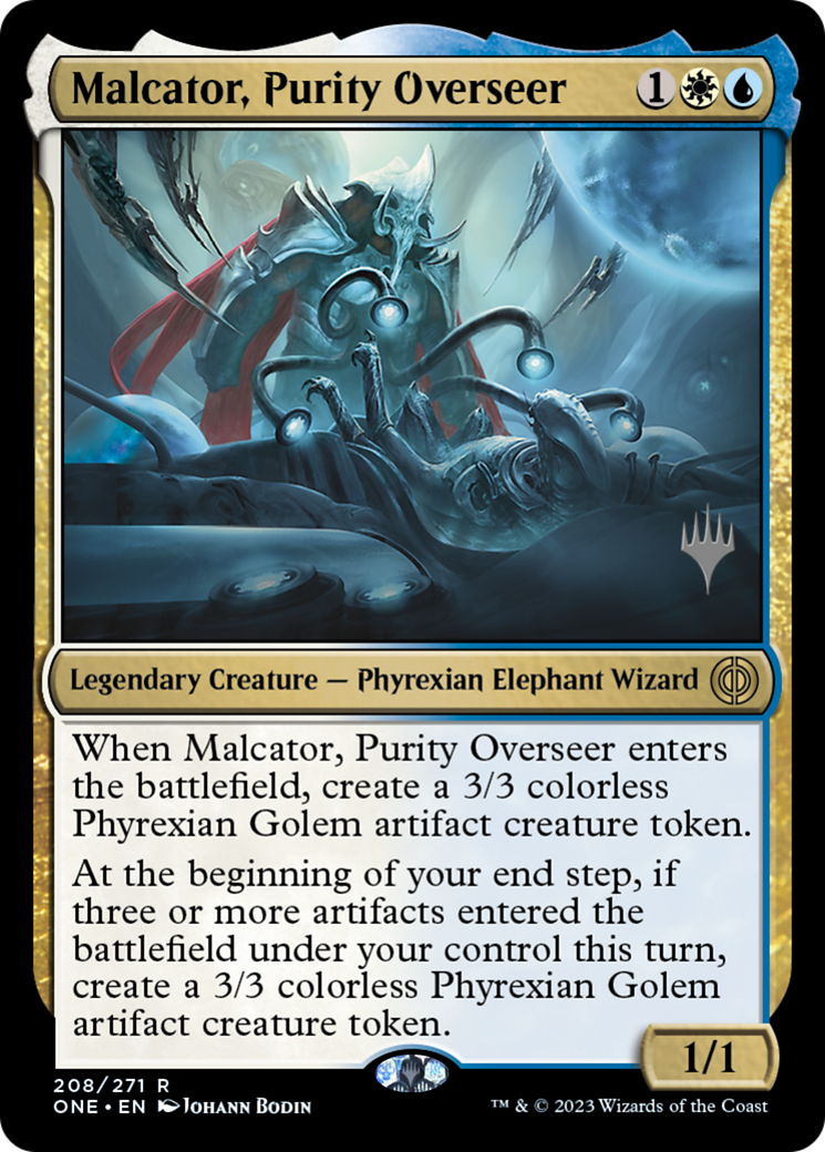 Malcator, Purity Overseer (Promo Pack) [Phyrexia: All Will Be One Promos] | Fandemonia Ltd