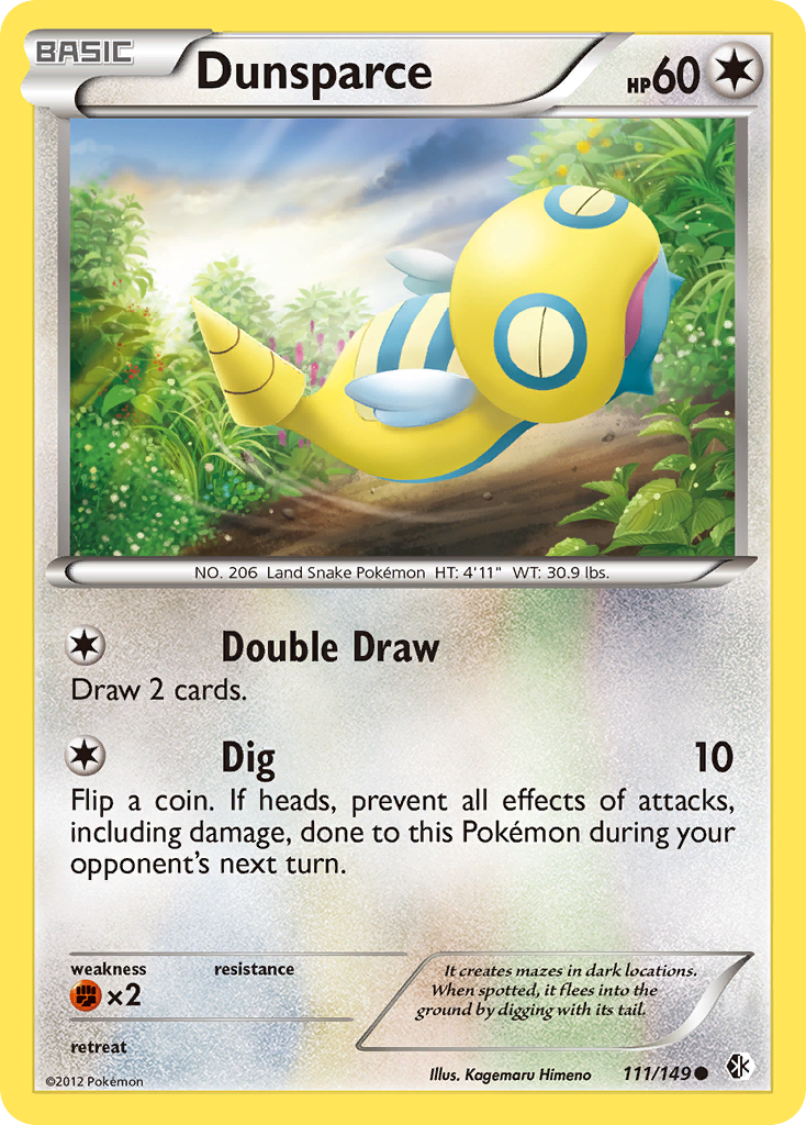 Dunsparce (111/149) [Black & White: Boundaries Crossed] | Fandemonia Ltd