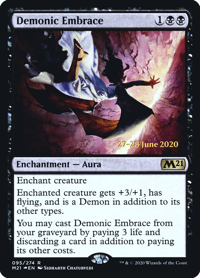 Demonic Embrace  [Core Set 2021 Prerelease Promos] | Fandemonia Ltd