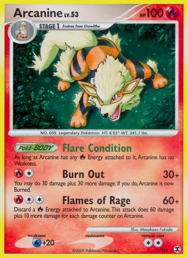 Arcanine (1/111) [Platinum: Rising Rivals] | Fandemonia Ltd