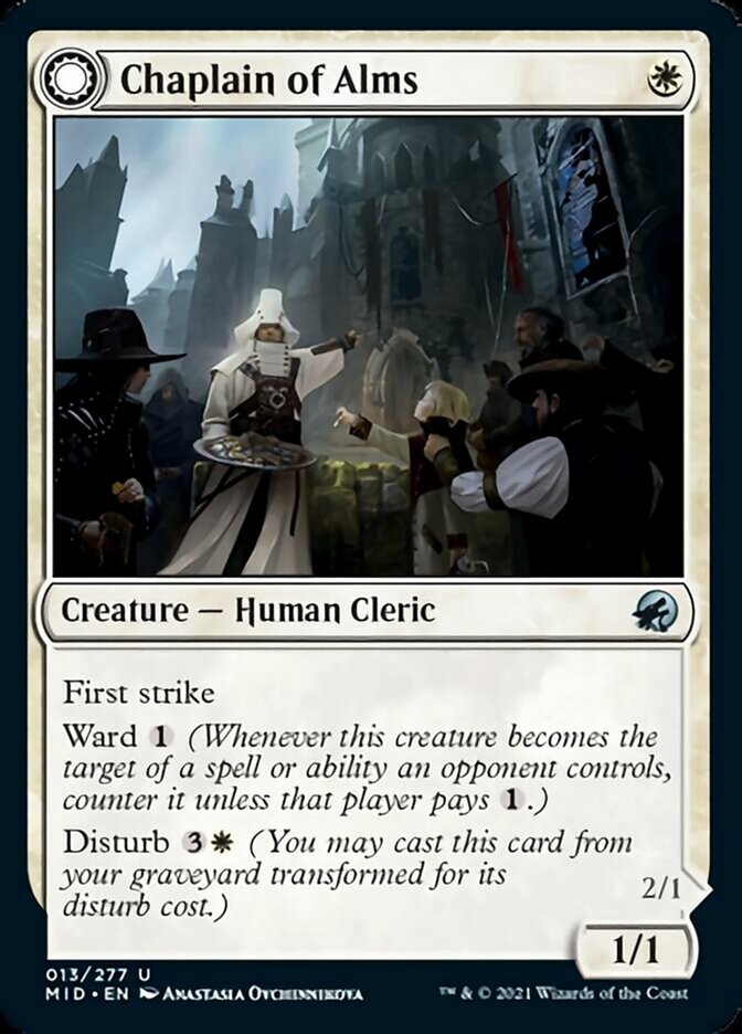 Chaplain of Alms // Chapel Shieldgeist [Innistrad: Midnight Hunt] | Fandemonia Ltd