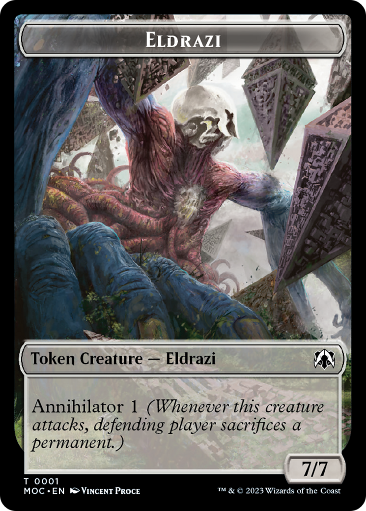 Eldrazi // Angel (4) Double-Sided Token [March of the Machine Commander Tokens] | Fandemonia Ltd