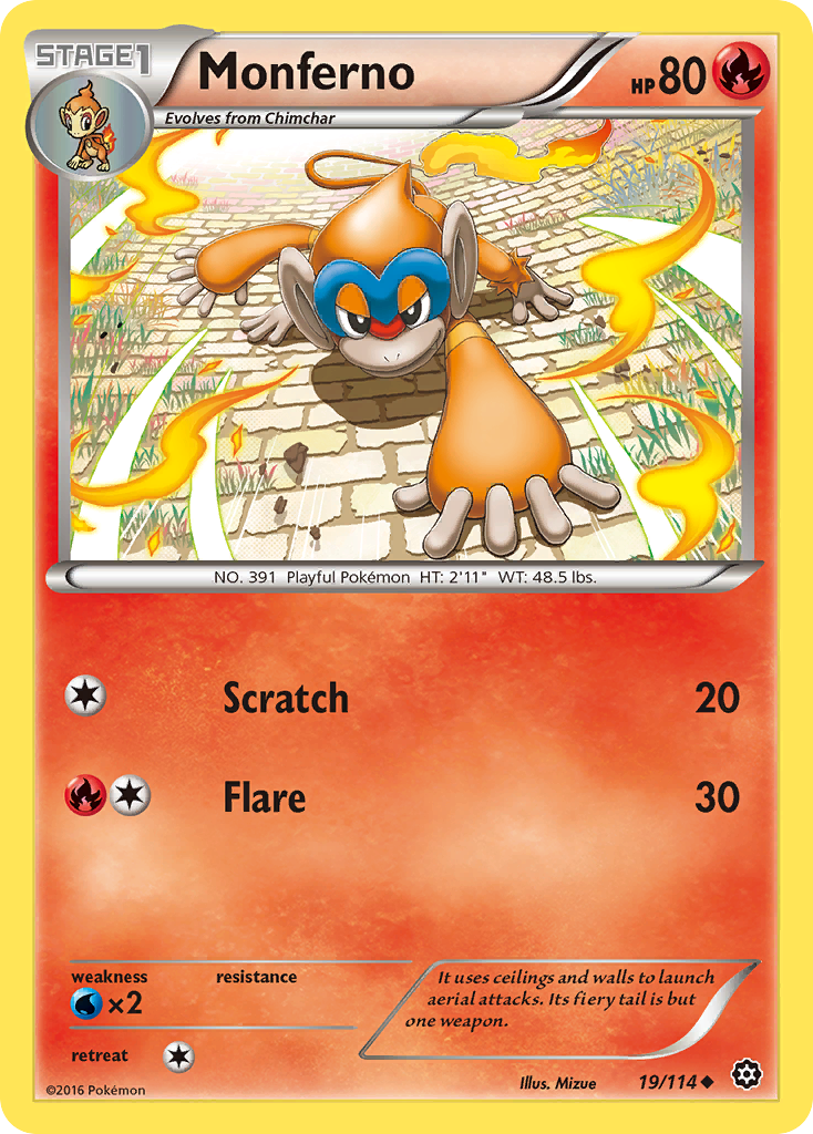 Monferno (19/114) [XY: Steam Siege] | Fandemonia Ltd