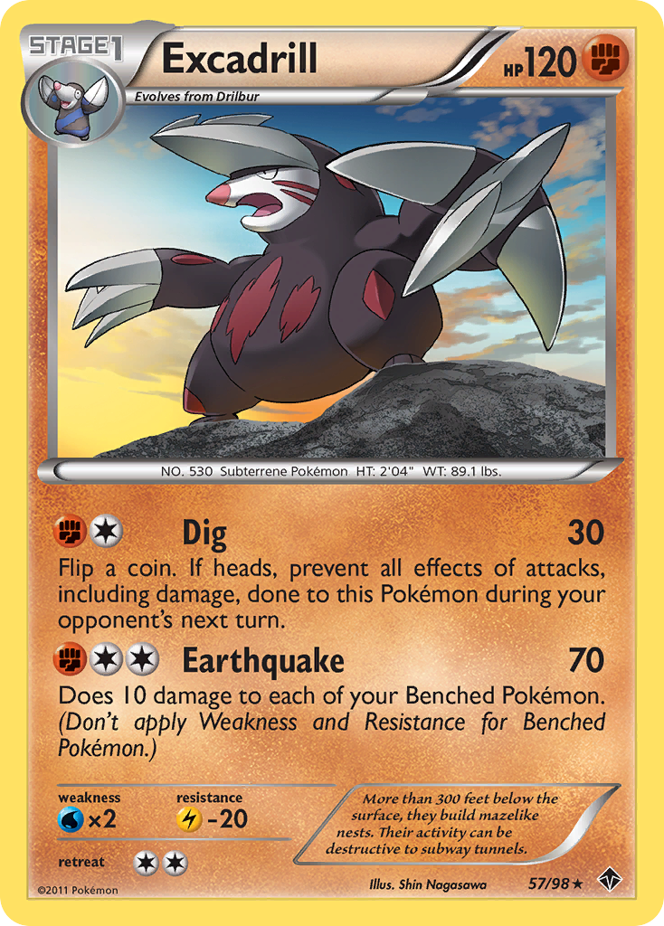 Excadrill (57/98) [Black & White: Emerging Powers] | Fandemonia Ltd