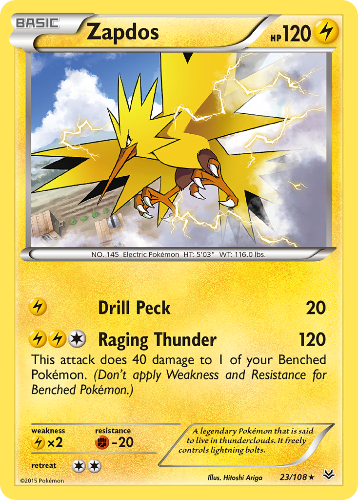 Zapdos (23/108) [XY: Roaring Skies] | Fandemonia Ltd