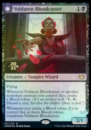 Voldaren Bloodcaster // Bloodbat Summoner [Innistrad: Crimson Vow Prerelease Promos] | Fandemonia Ltd