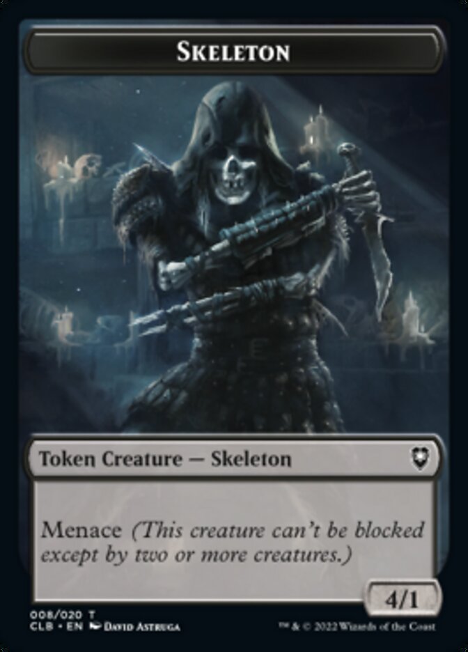 Skeleton Token [Commander Legends: Battle for Baldur's Gate Tokens] | Fandemonia Ltd