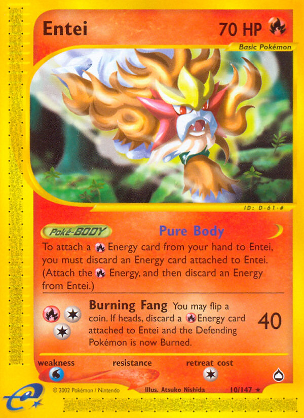 Entei (10/147) [Aquapolis] | Fandemonia Ltd