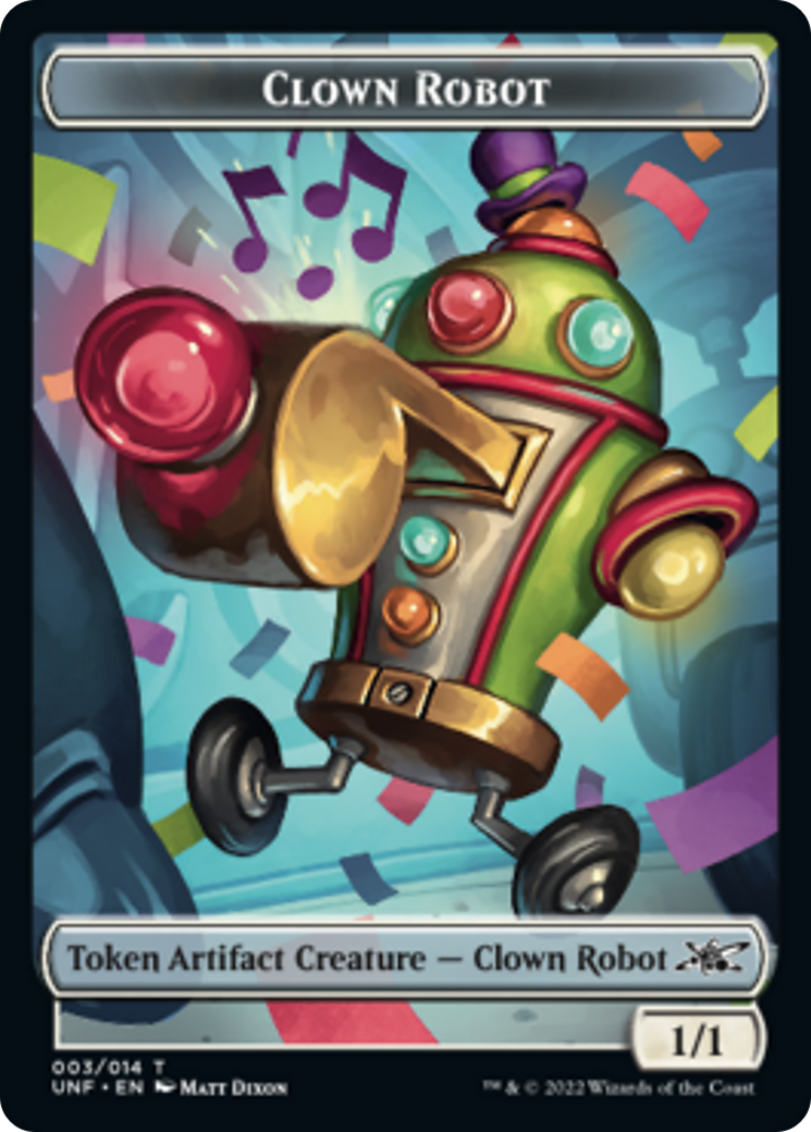 Clown Robot (003) // Food (010) Double-sided Token [Unfinity Tokens] | Fandemonia Ltd