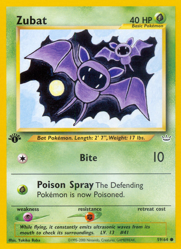 Zubat (59/64) [Neo Revelation 1st Edition] | Fandemonia Ltd