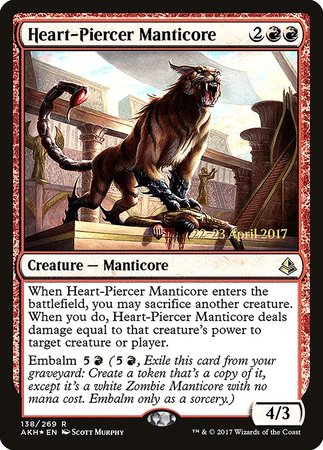 Heart-Piercer Manticore [Amonkhet Promos] | Fandemonia Ltd