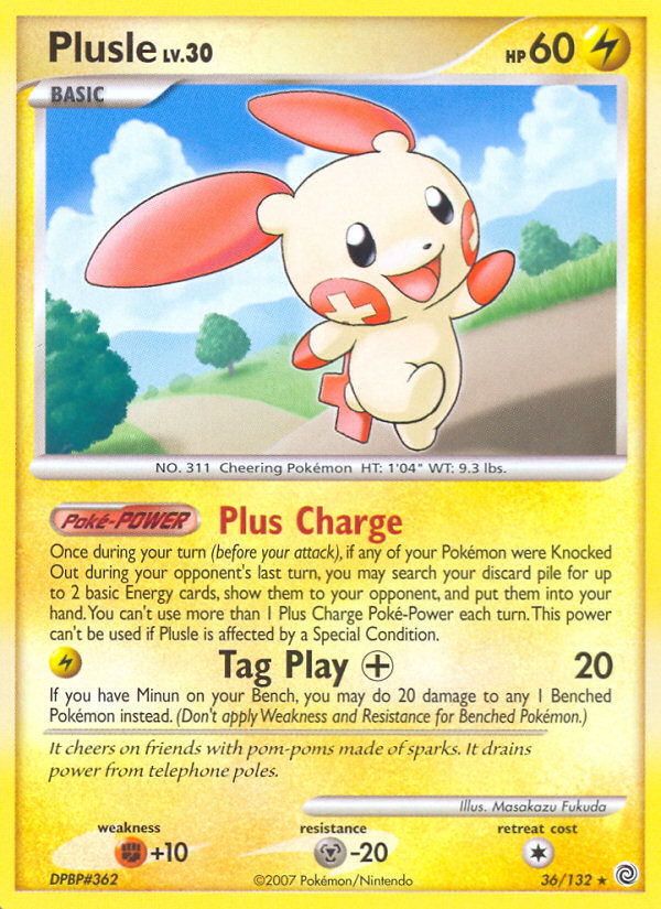 Plusle (36/132) [Diamond & Pearl: Secret Wonders] | Fandemonia Ltd