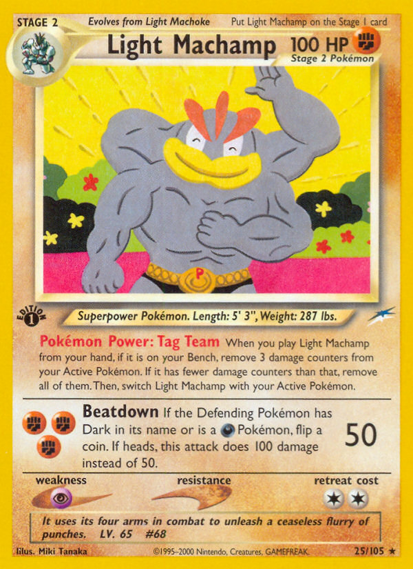 Light Machamp (25/105) [Neo Destiny 1st Edition] | Fandemonia Ltd