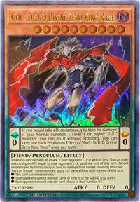 Go! - D/D/D Divine Zero King Rage [YA07-EN001] Ultra Rare | Fandemonia Ltd