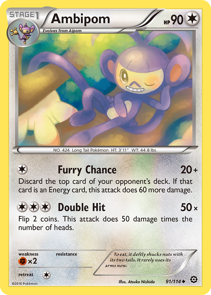 Ambipom (91/114) [XY: Steam Siege] | Fandemonia Ltd