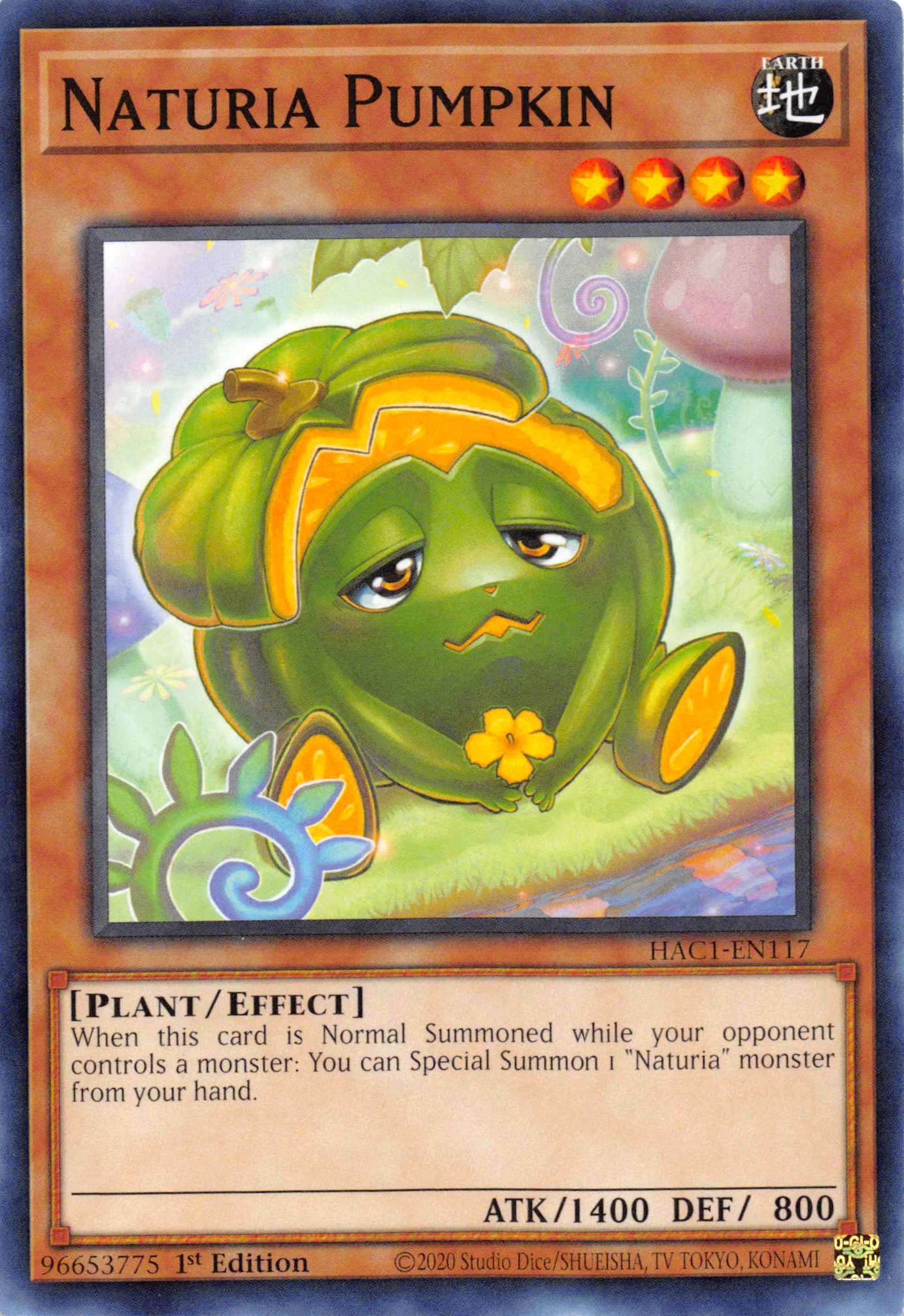 Naturia Pumpkin (Duel Terminal) [HAC1-EN117] Parallel Rare | Fandemonia Ltd