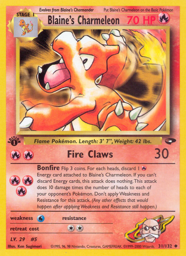 Blaine's Charmeleon (31/132) [Gym Challenge 1st Edition] | Fandemonia Ltd