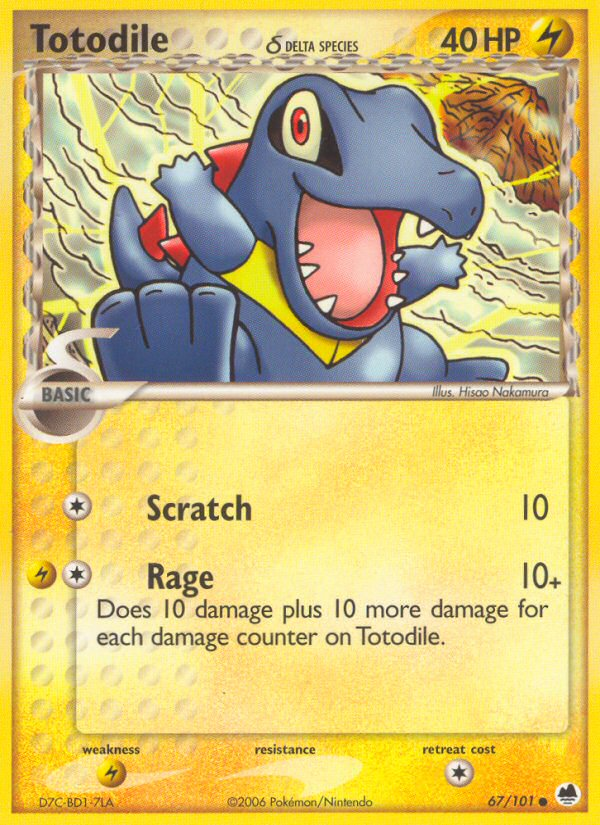 Totodile (67/101) (Delta Species) [EX: Dragon Frontiers] | Fandemonia Ltd