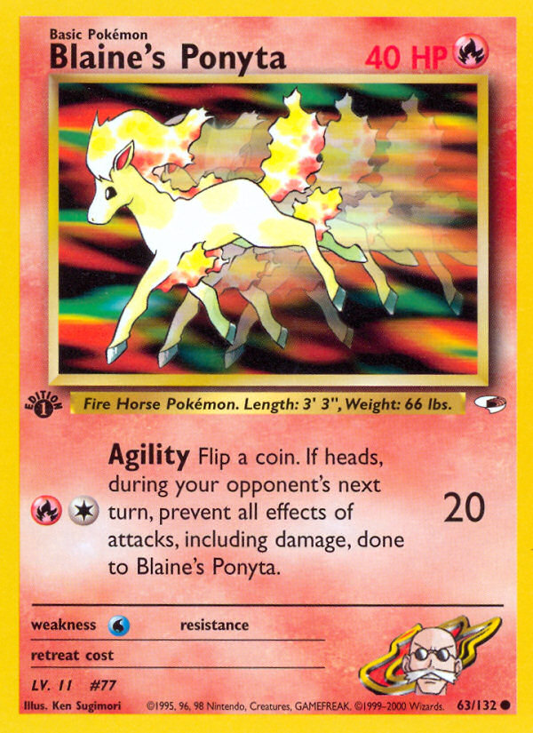 Blaine's Ponyta (63/132) [Gym Heroes 1st Edition] | Fandemonia Ltd