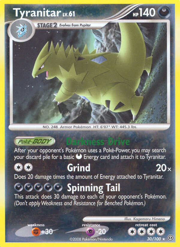 Tyranitar (30/100) (Theme Deck Exclusive) [Diamond & Pearl: Stormfront] | Fandemonia Ltd