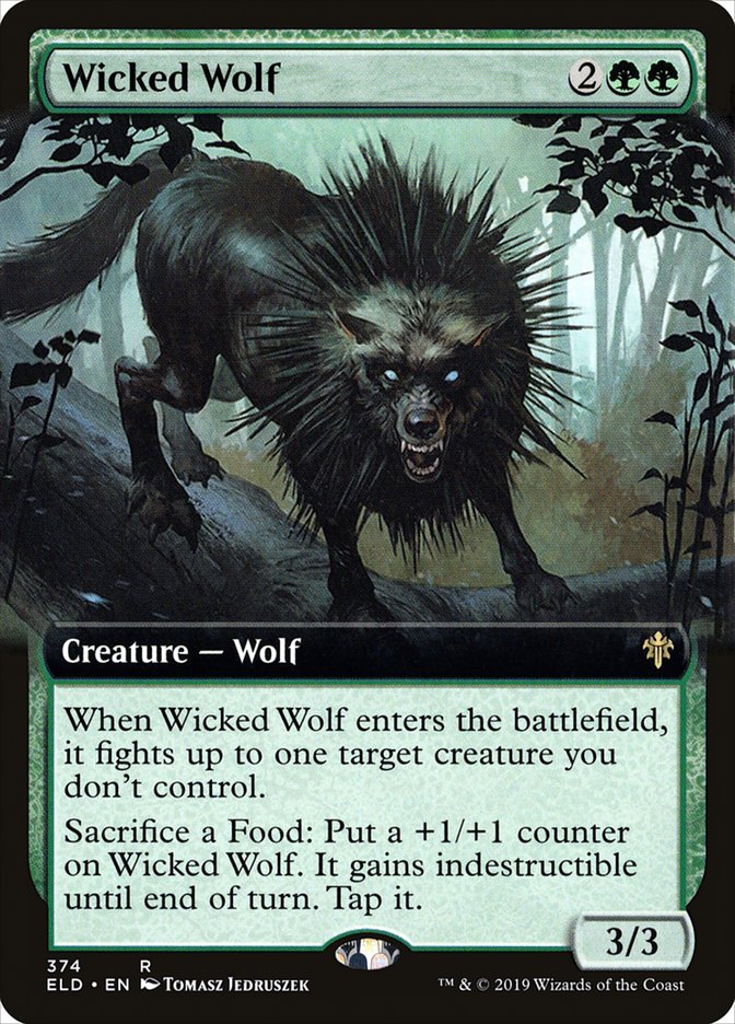 Wicked Wolf (Extended Art) [Throne of Eldraine] | Fandemonia Ltd