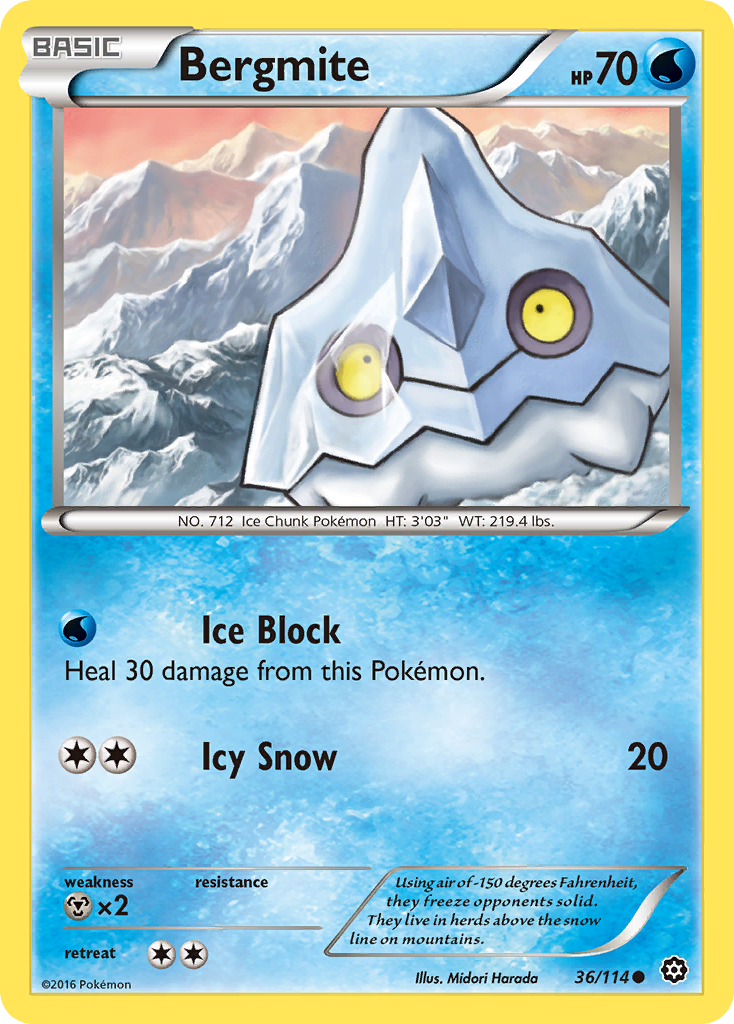 Bergmite (36/114) [XY: Steam Siege] | Fandemonia Ltd