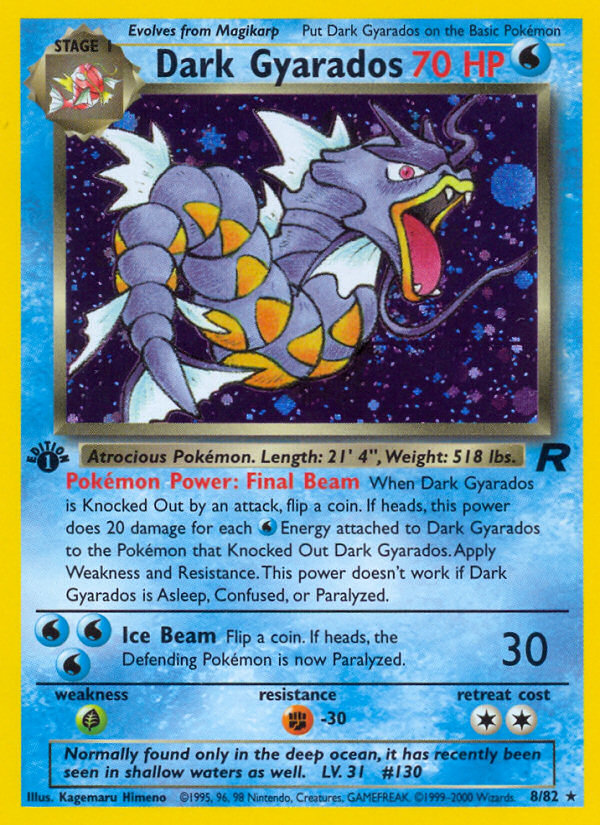 Dark Gyarados (8/82) [Team Rocket 1st Edition] | Fandemonia Ltd