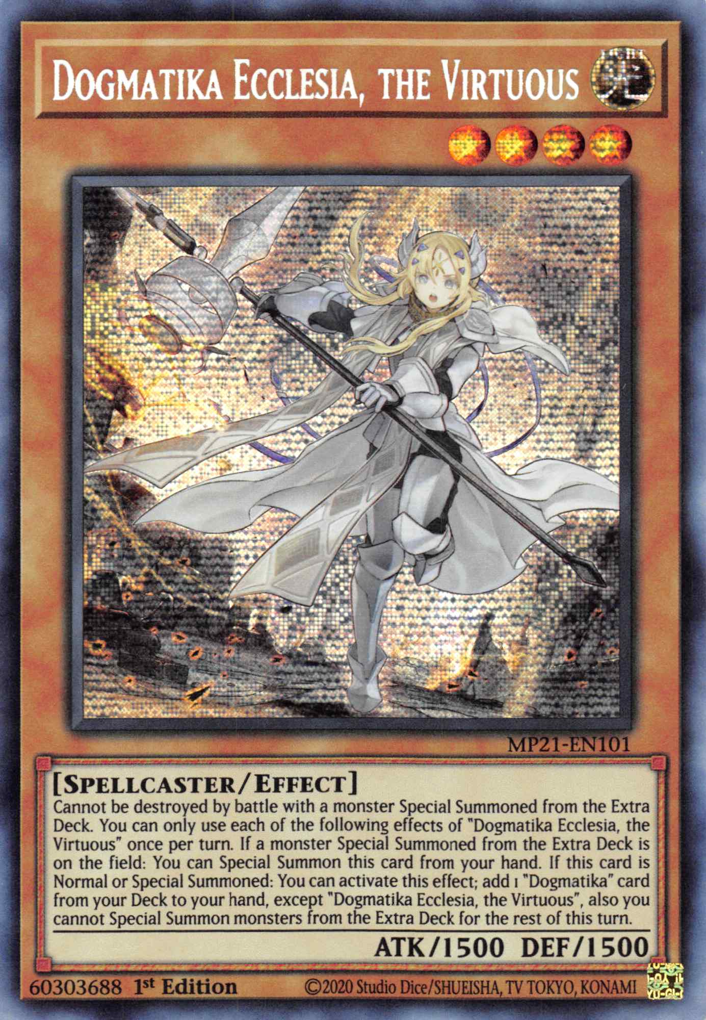 Dogmatika Ecclesia, the Virtuous [MP21-EN101] Prismatic Secret Rare | Fandemonia Ltd