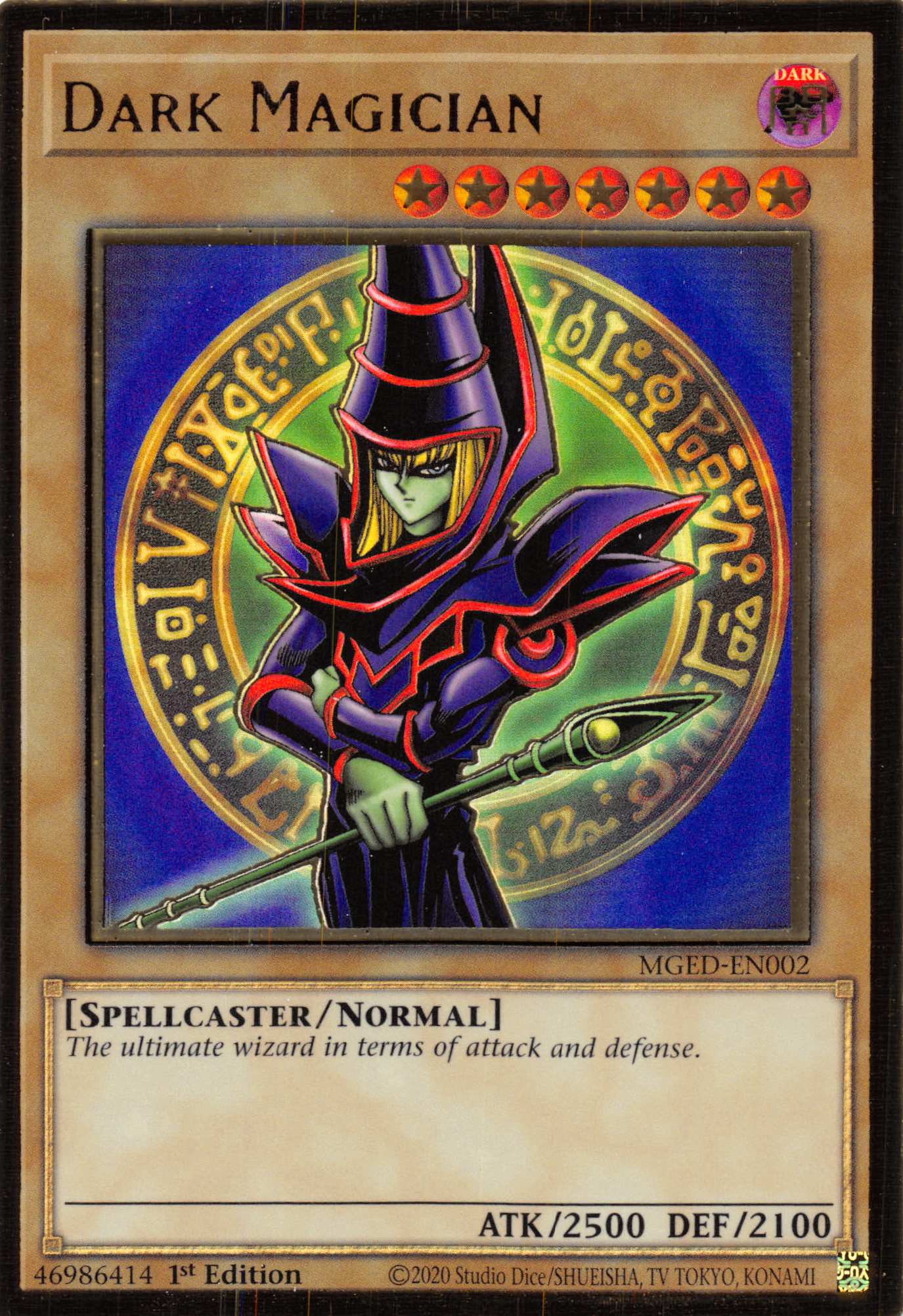 Dark Magician (Alternate Art) [MGED-EN002] Gold Rare | Fandemonia Ltd