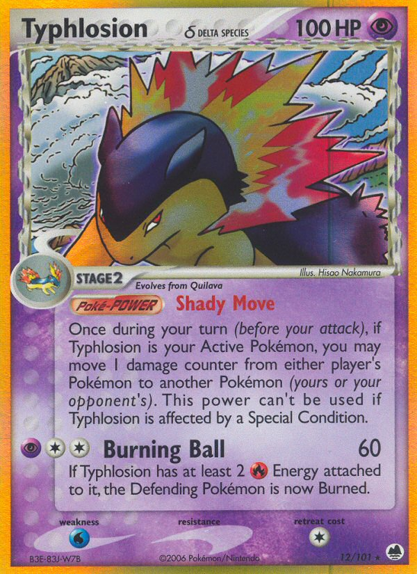 Typhlosion (12/101) (Delta Species) [EX: Dragon Frontiers] | Fandemonia Ltd